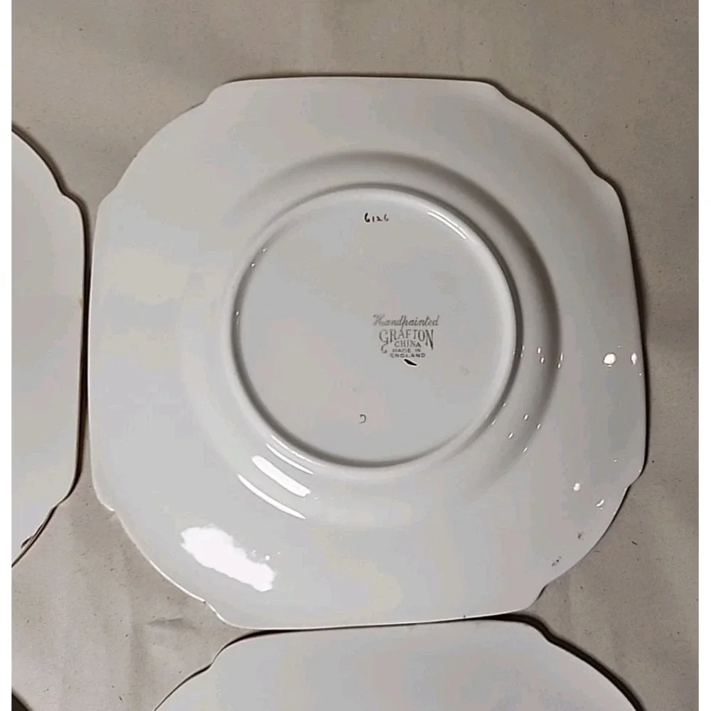 Vintage‎ 4-Pc Royal Grafton Fine Bone China Dessert Plates MCM Exquisite Rare